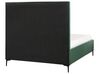 Polsterbett Samtstoff dunkelgrün mit Bettkasten hochklappbar 140 x 200 cm SEZANNE_916691