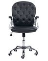 Swivel Faux Leather Office Chair Black PRINCESS_739383