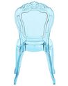Lot de 2 chaises de salle à manger bleues transparentes VERMONT_691850