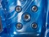 Vasca idromassaggio LED blu e legno chiaro 215 x 180 cm ARCELIA_825007