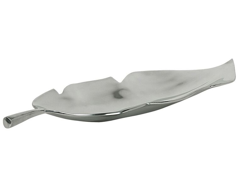 Dekoschale Aluminium silber Blatt 70 cm AMRUS_765975