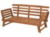 Sofa ogrodowa 165/210 cm drewniana jasna z regulowanymi podłokietnikami PORTICI _735675