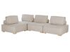 4 Seater Modular Fabric Corner Sofa Beige TIBRO_825660