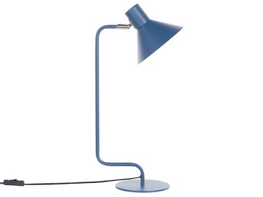 Lampa biurkowa regulowana metalowa niebieska RIMAVA