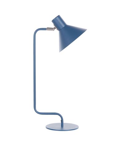 Lampa biurkowa regulowana metalowa niebieska RIMAVA