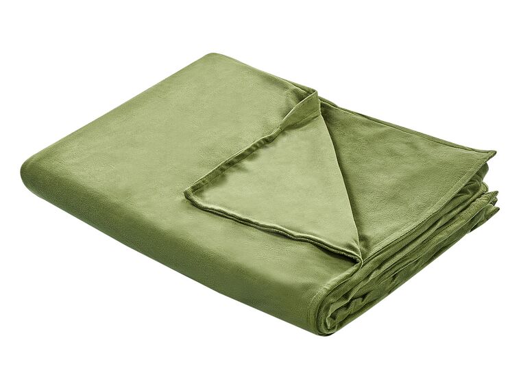 Capa de cobertor pesado em tecido verde escuro 120 x 180 cm RHEA_891646