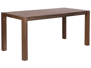 Oak Dining Table 150 x 85 cm Dark Wood NATURA