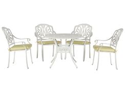 Puutarhakalustesetti 4-istuttava valkoinen ANCONA Puutarhakalustesetti 4-istuttava valkoinen ANCONA