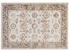 Teppich beige 160 x 230 cm orientalisches Muster Kurzflor NURNUS_854873