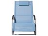 Chaise longue à bascule bleue CARANO_729174