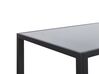 Table de salle à manger en verre gris et métal noir 120 x 80 cm LAVOS_792917