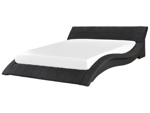Fabric Eu Super King Size Waterbed Black Vichy