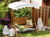 Wooden Garden Swing with Canopy Beige ANDRIA_732033