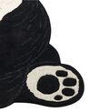 Kinderteppich Wolle schwarz / weiss 100 x 160 cm Pandamotiv JINGJING_874899