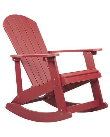 Fotel bujany ogrodowy czerwony ADIRONDACK