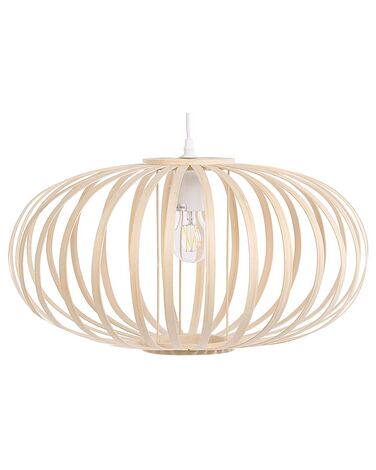 Lampe suspension ovale en bambou clair HAVEL