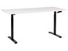 Fehér és fekete manuálisan állítható íróasztal 160 x 72 cm DESTINAS_899271