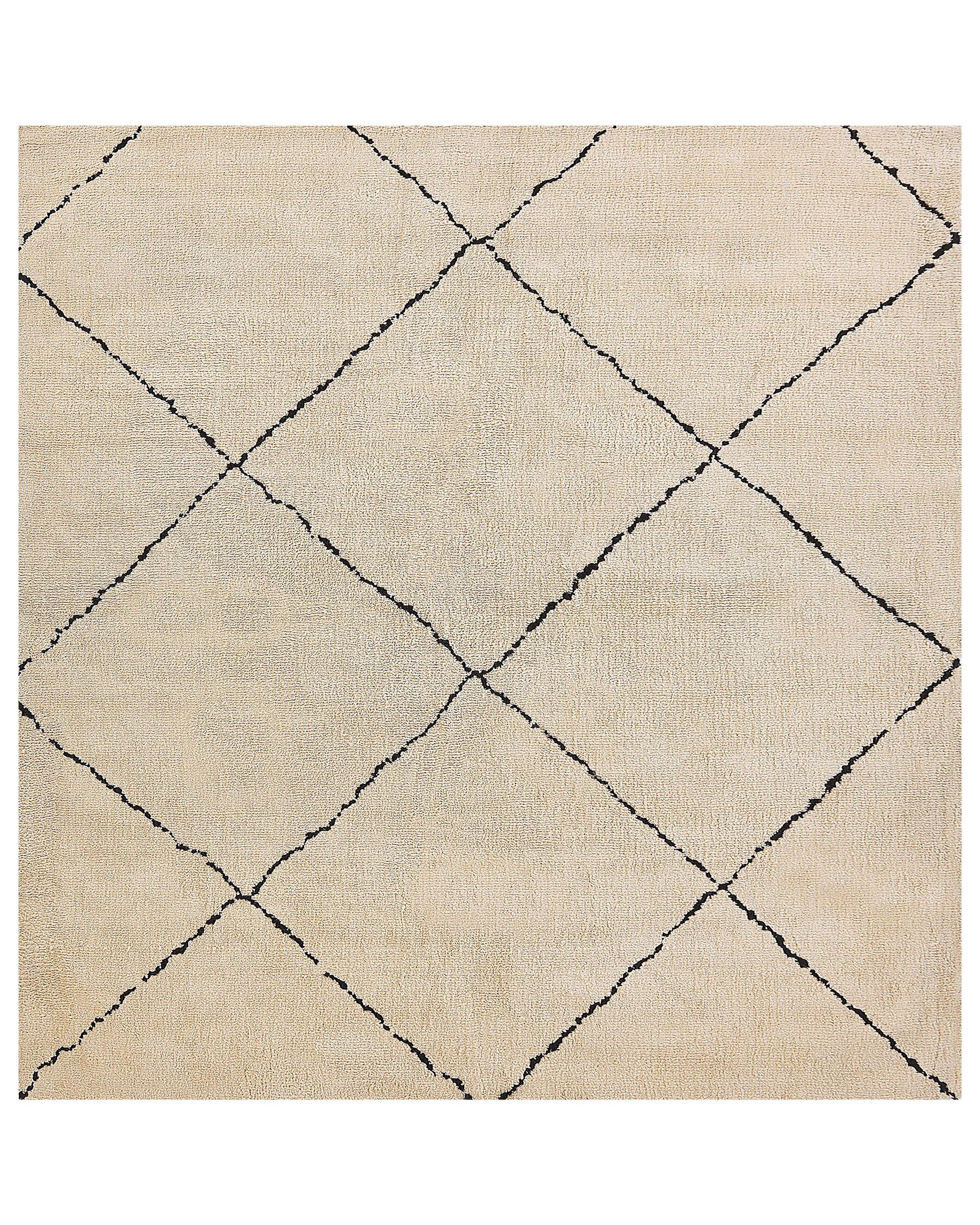 Dywan 200 x 200 cm beżowy MUTKI Beliani.pl