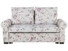 Fabric Sofa Bed Floral Pattern Light Grey SILDA_789623