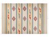 Kelim Teppich Baumwolle mehrfarbig 200 x 300 cm geometrisches Muster Kurzflor APARAN_869643