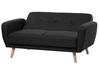 2 Seater Fabric Sofa Bed Black FLORLI_704097