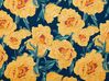 Liegestuhl Akazienholz dunkelbraun Textil weiss / mehrfarbig Blumenmuster 2er Set ANZIO_820026