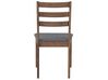 Zestaw do jadalni stół i 4 krzesła ciemne drewno z szarym MODESTO_696622