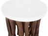 Table basse en bois avec plateau blanc HOUMA_735995