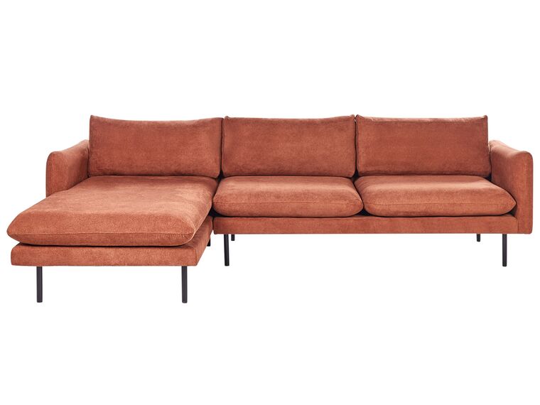 Fabric Corner Sofa Right Hand Golden Brown VINTERBRO_907018