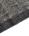 Teppich Wolle schwarz / cremeweiss 140 x 200 cm Streifenmuster Kurzflor ATLANTI_847266