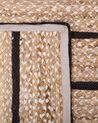 Teppich Jute-Baumwolle schwarz/beige 140 x 200 cm Kurzflor KARADONA_877637
