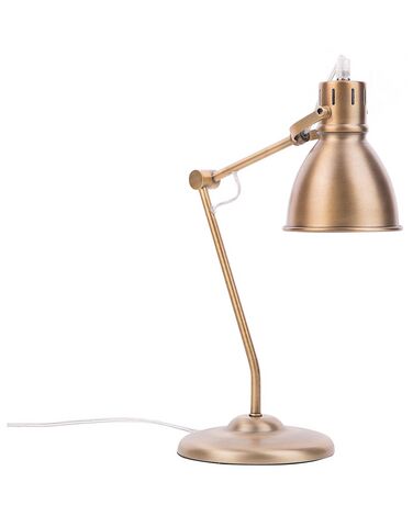 Lampa biurkowa regulowana metalowa mosiężna MONSAN