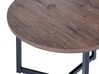 Set of 2 Coffee Tables Dark Wood with Black TIPPO _851658
