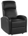 Faux Leather LED Recliner Chair with USB Port Black VIRRAT_788786