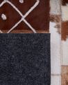Tapis patchwork en cuir marron 140 x 200 cm HEREKLI_764690