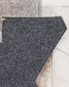 Dywan patchwork skórzany 140 x 200 cm szaro-beżowy VARTO_780598