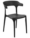 Set of 8 Dining Chairs Black GUBBIO _853012