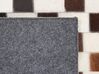Dywan patchwork skórzany 160 x 230 cm beżowo-brązowy KAYABEY_780702