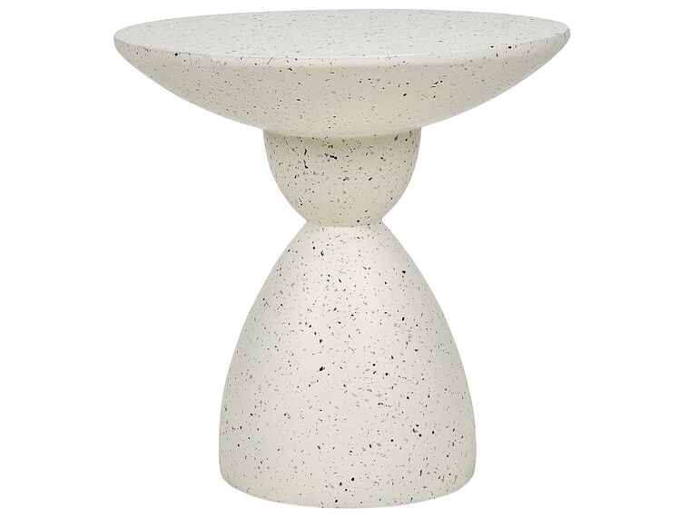 Accent Side Table White Terazzo Effect CAFFI_873757