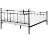 Metal EU King Size Bed Frame Black LYNX_806523