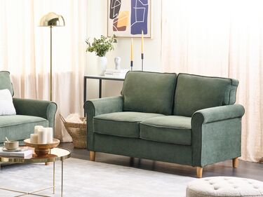 2-seters sofa kordfløyel mørkegrønn RONNEBY