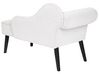 Left Hand Fabric Chaise Lounge White BIARRITZ_898123
