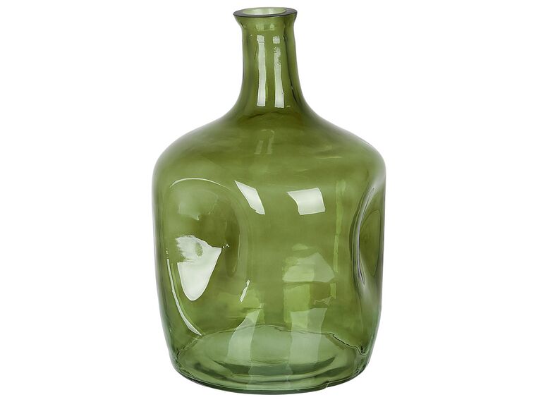 Florero de vidrio verde oliva 30 cm KERALA_830540