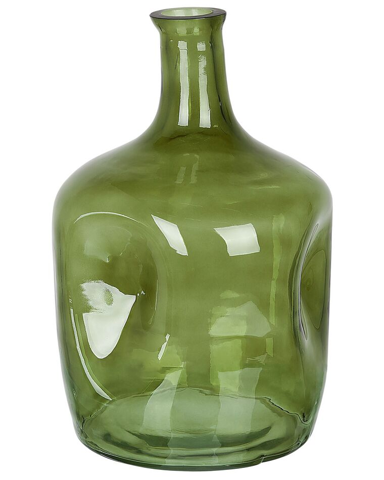 Zöld üveg virágváza 30 cm KERALA_830540
