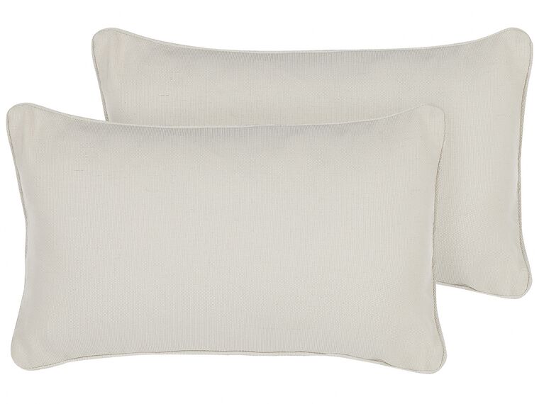 Set of 2 Cushions 30 x 50 cm White HELIOTROPE_818566