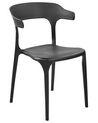 Set of 4 Dining Chairs Black GUBBIO _848841