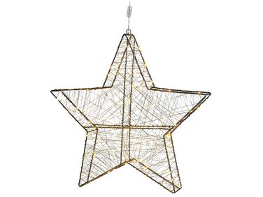 Venkovní závěsná hvězda s LED osvětlením 58 cm stříbrná KURULA