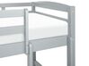 Dřevěná patrová postel s úložným prostorem 90 x 200 cm šedá REGAT_877165