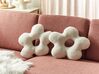 Set of 2 Teddy Cushions 40 x 40 cm White CAMPONULA_889249