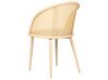 Conjunto de 2 sillas de comedor de metal efecto madera clara CORNELL_888138